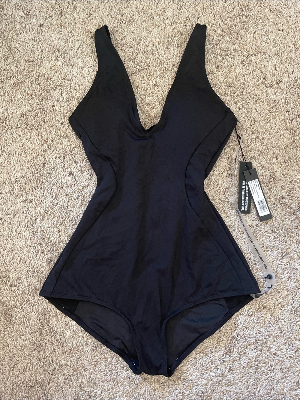 TA3 Plungey Contour Hipster One Piece Swimsuit Black XS RL NWT